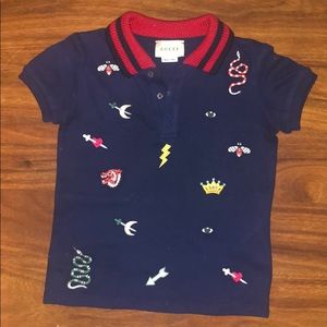 Gucci- embroidered toddler polo